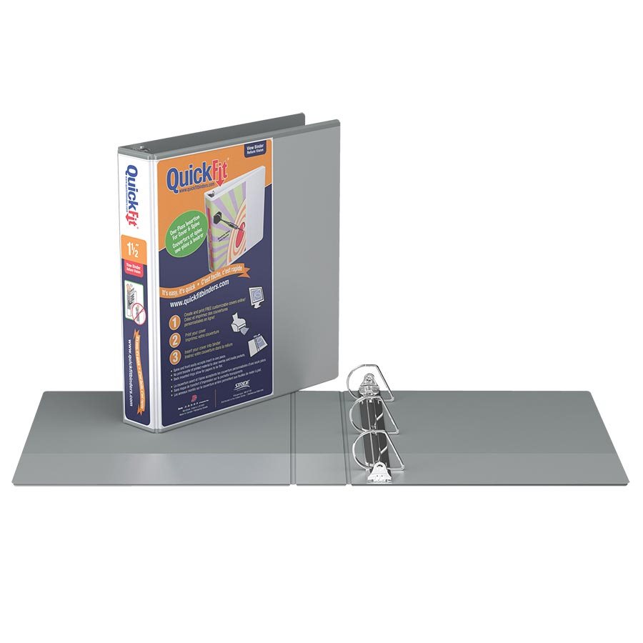 Reliure de présentation QuickFit® — gris