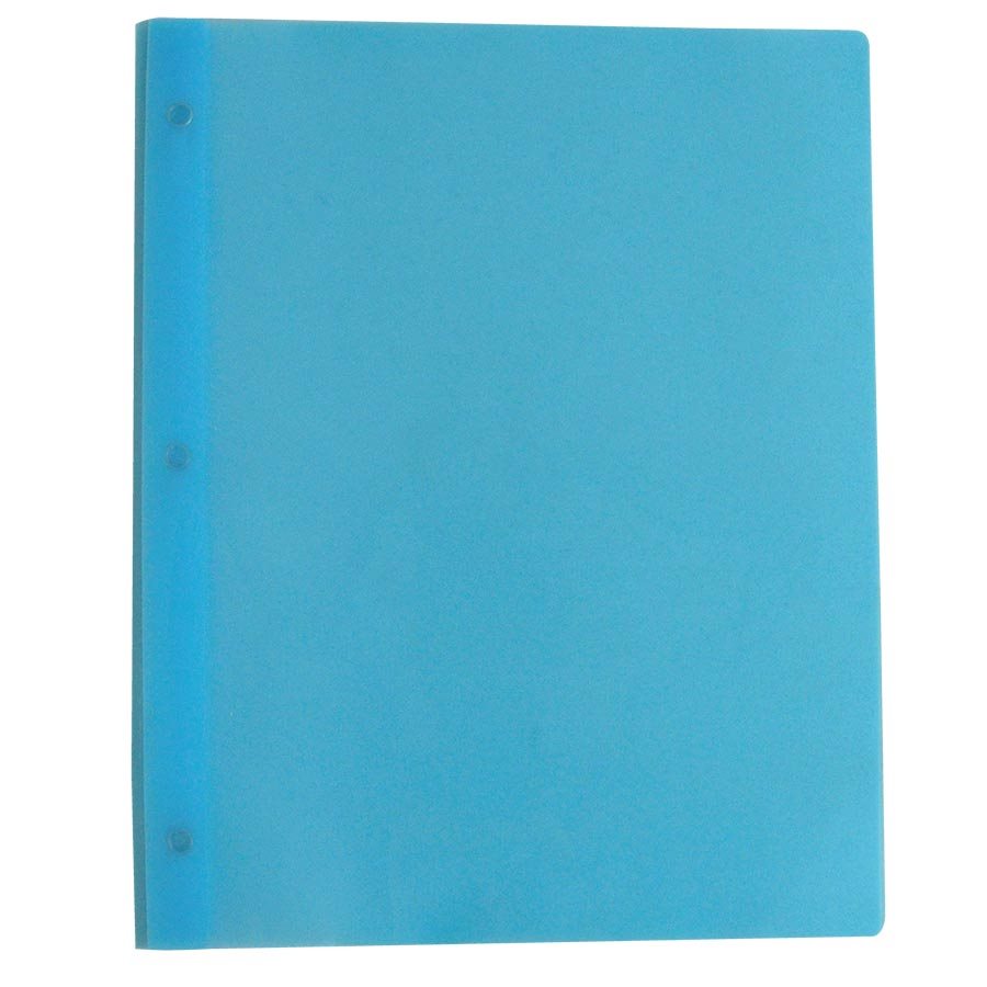 Couverture de présentation à trois attaches Poly Tang — bleu clair
