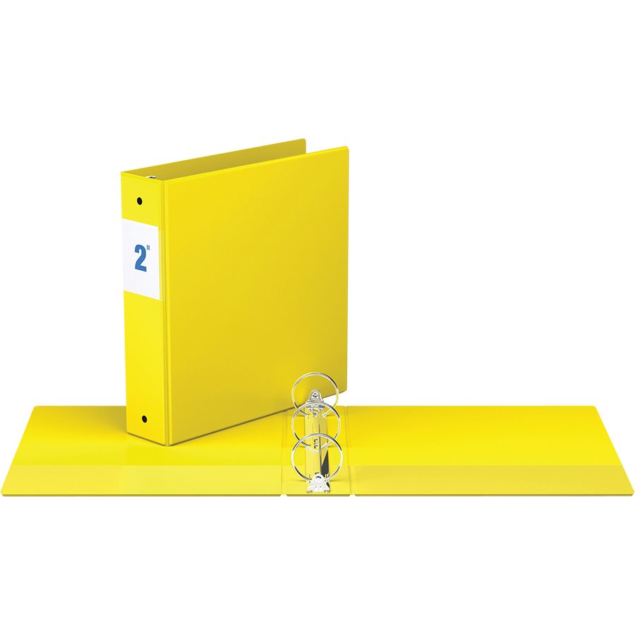 Reliure indispensable avec anneaux ronds — jaune