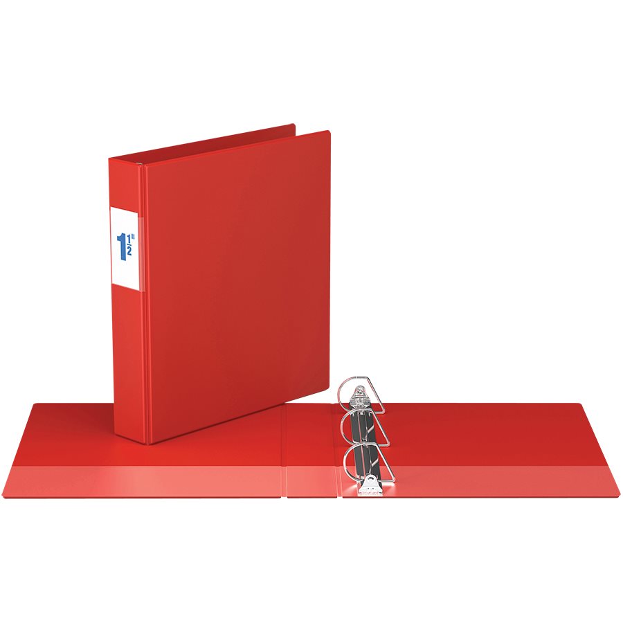 Reliure indispensable avec anneaux en D — rouge