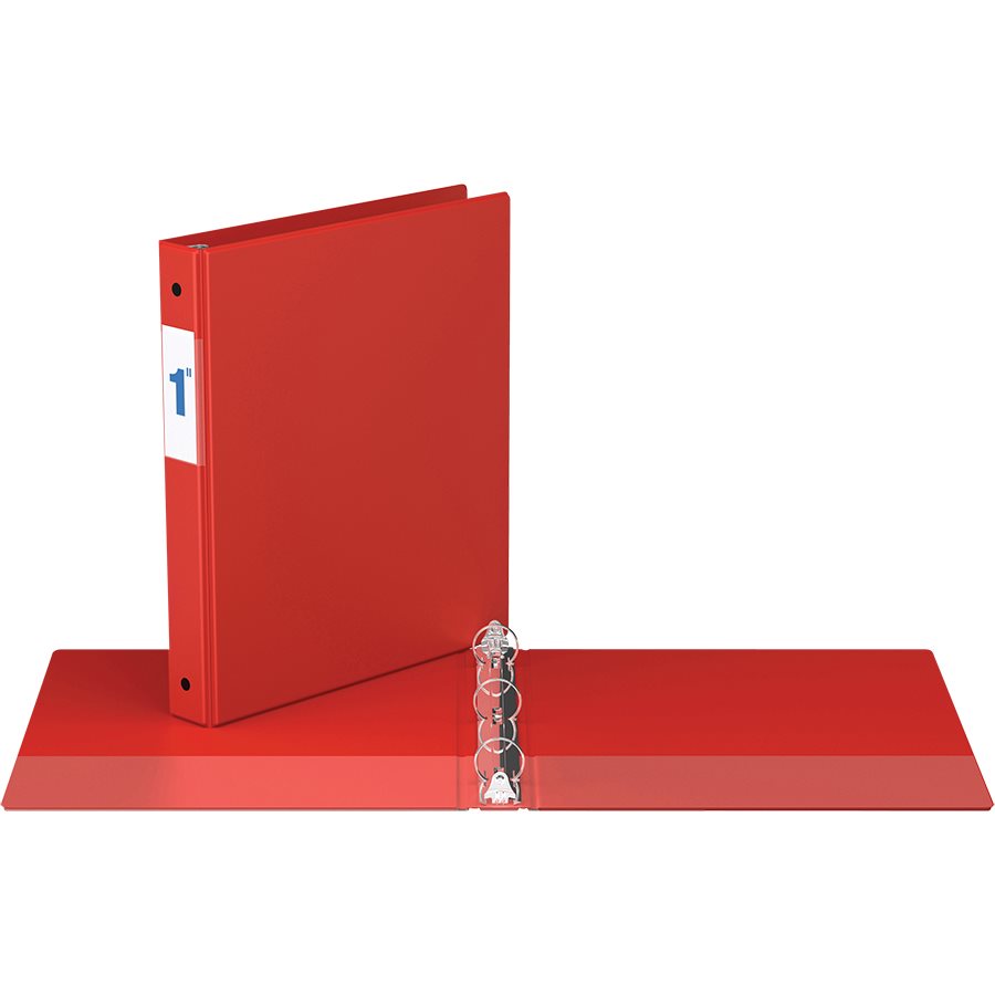 Reliure indispensable avec anneaux ronds — rouge