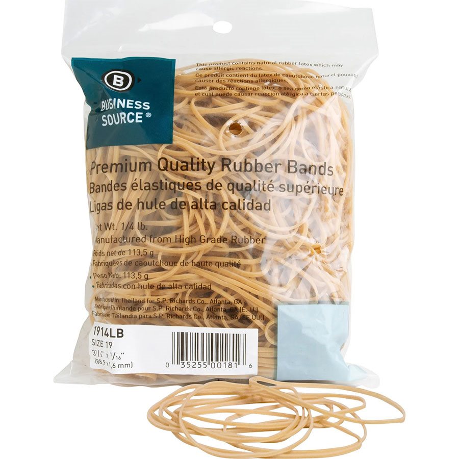 19-1/4LB RUBBER BANDS 1/16"WX3-1/2"L 1/4