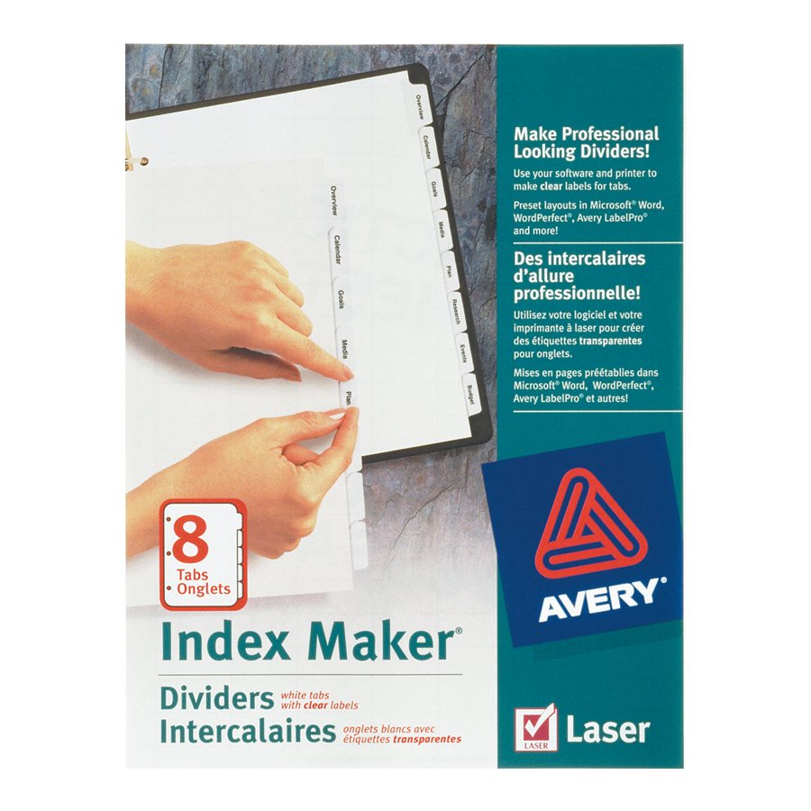 Intercalaires Index Maker® — 8 onglets
