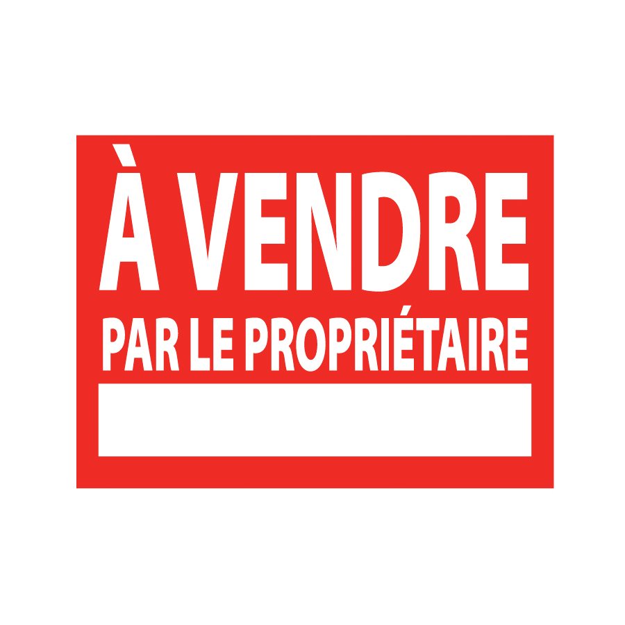 AFFICHE PLAST.18X24 A VENDRE