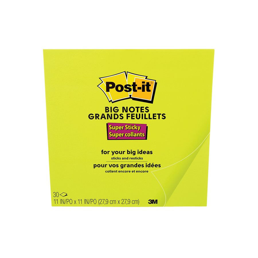 Grands feuillets autoadhésifs Post-it® — orange
