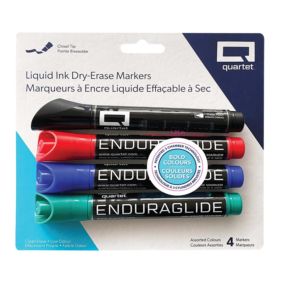 Marqueur à tableau blanc effaçable à sec EnduraGlide® — variés