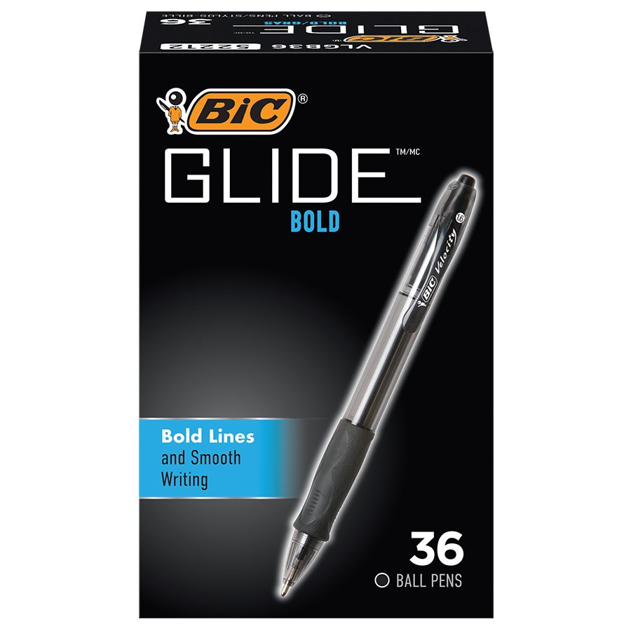 Stylo à bille rétractable Atlantis® Velocity Bold ™ — noir