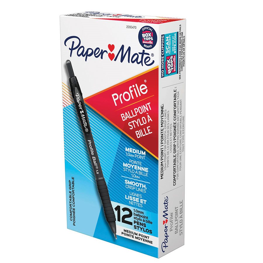 Stylos à bille rétractables Profile — noir