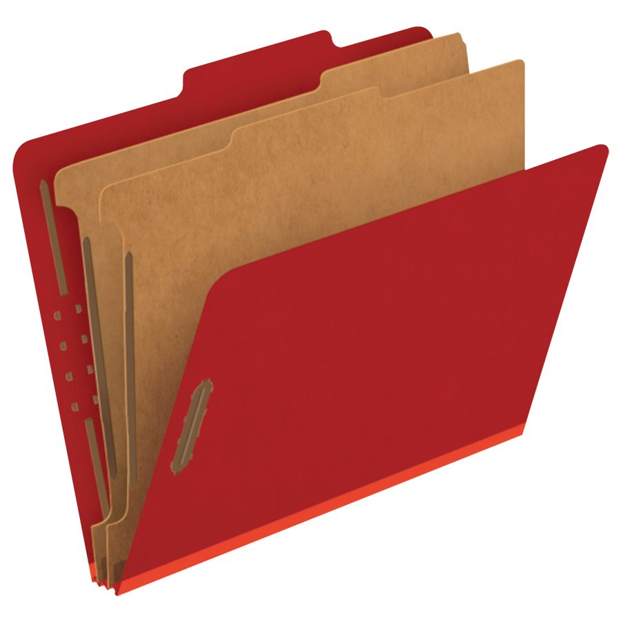 Chemises de classification — rouge vif