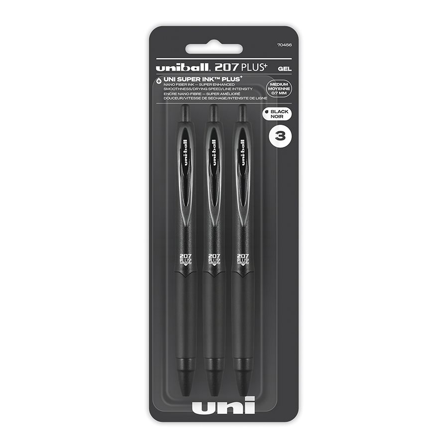 Stylo gel rétractable 207 Plus — noir