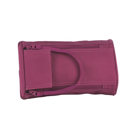 Étui à crayons 2 zippers Off track — framboise