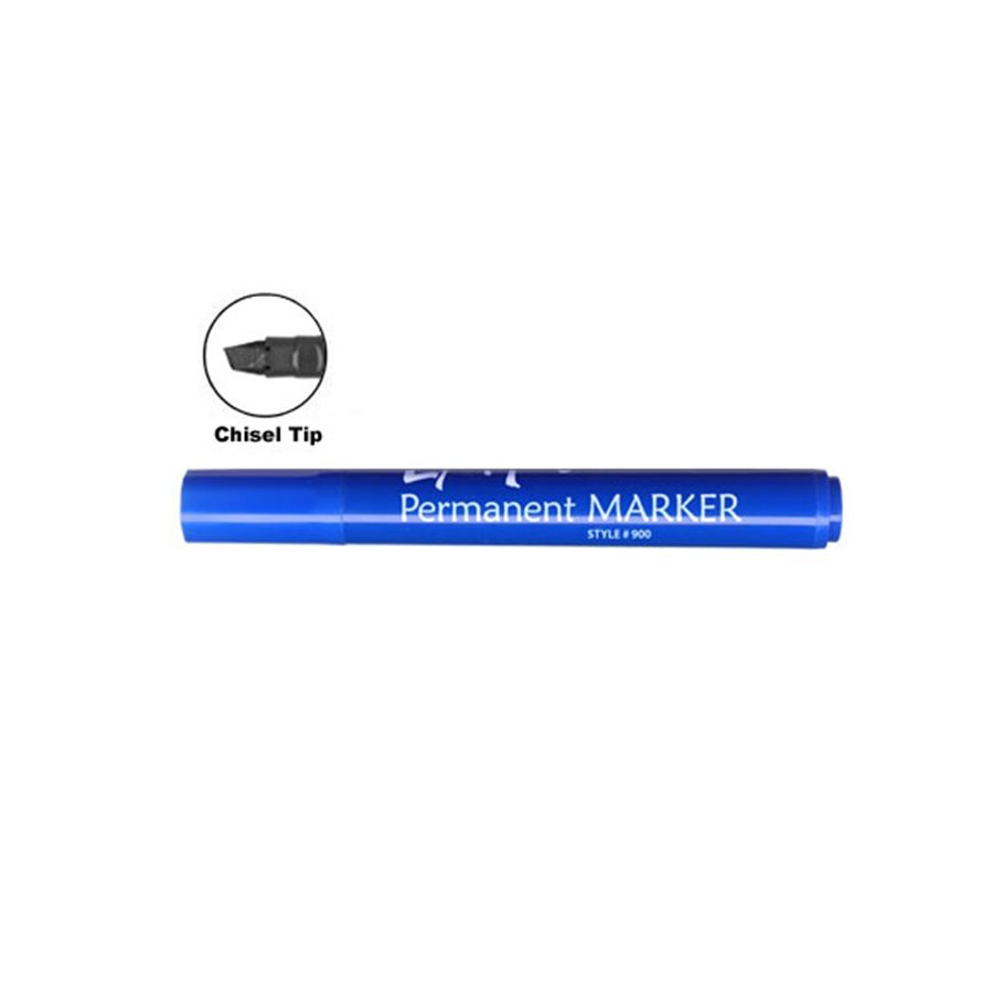 PERMANENT MARKERS BLUECHISEL TIP (12)