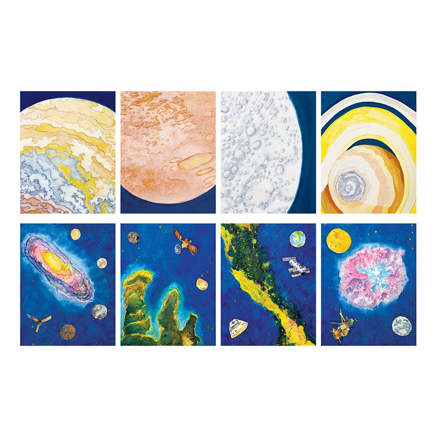 ROYLCO R15422 OUTER SPACE PAPER
