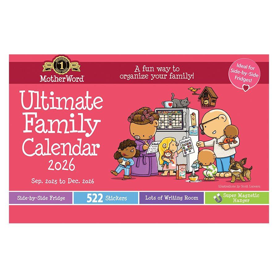 Calendrier familial magnétique de frigo pour maman