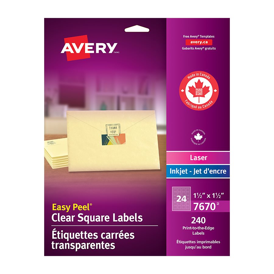 Étiquettes transparentes Easy Peel®