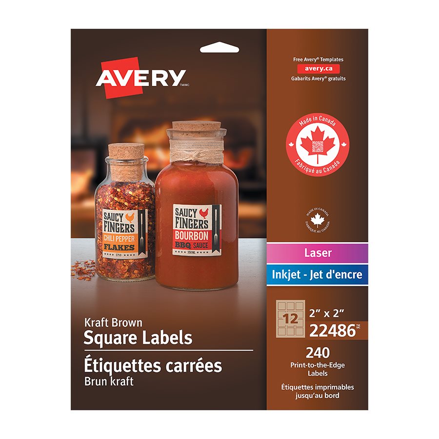 ETIQUETTES KRAFT CARREES (240)