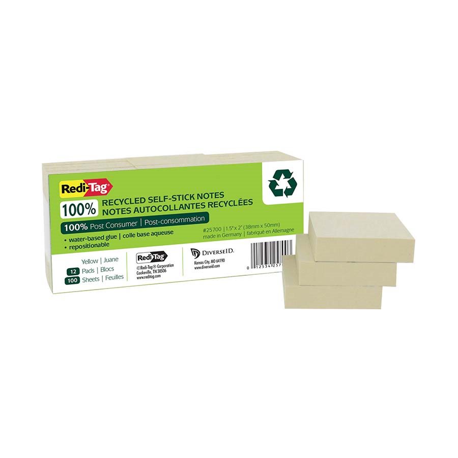 Notes autocollantes recyclées