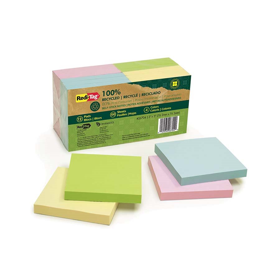 Notes autocollantes recyclées