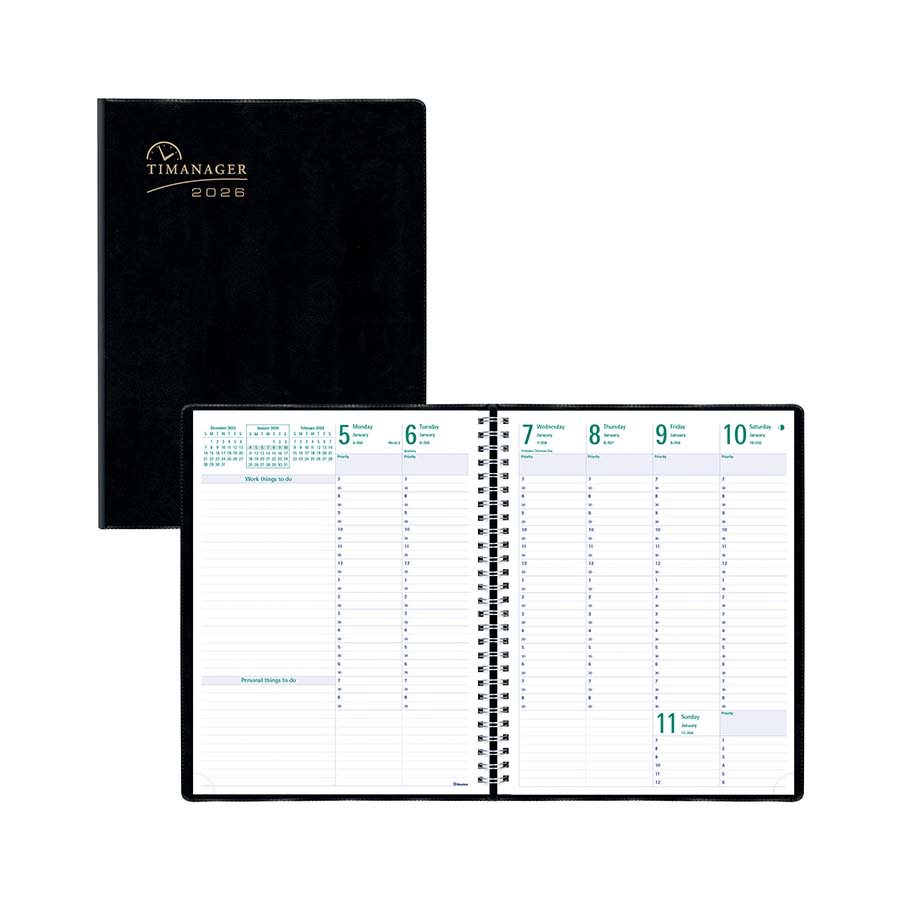 AGENDA HEBDO 6J 11X8-1/2 NR EN