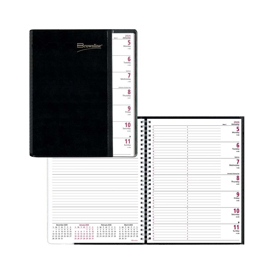 Agenda hebdomadaire de 12 mois Pre-Vu
