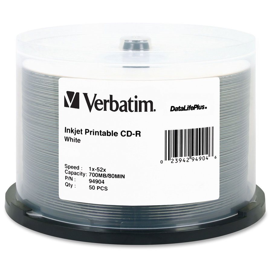 CD-R 52X 700MB 80MN INKJT 50PK @50