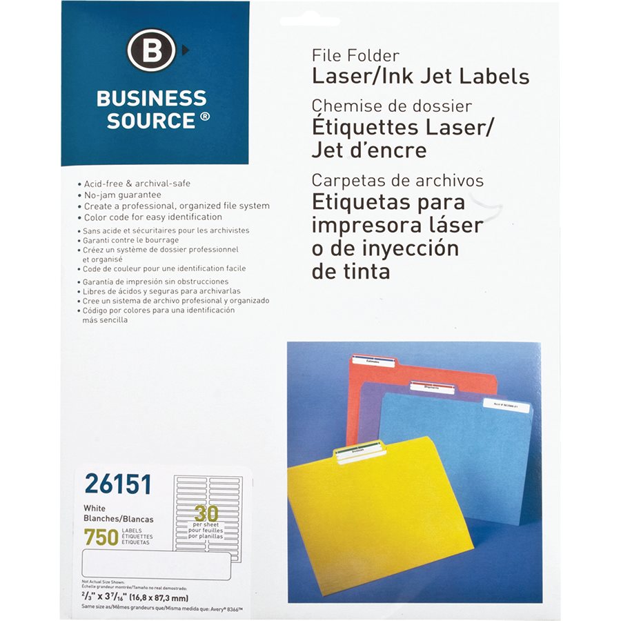 Étiquettes de classement — blanc