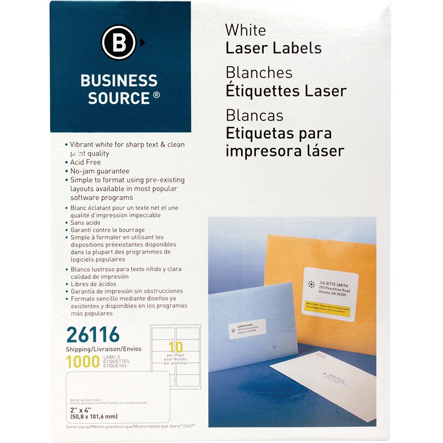 Étiquettes d’adresse premium — 2 x 4 po. (1000)