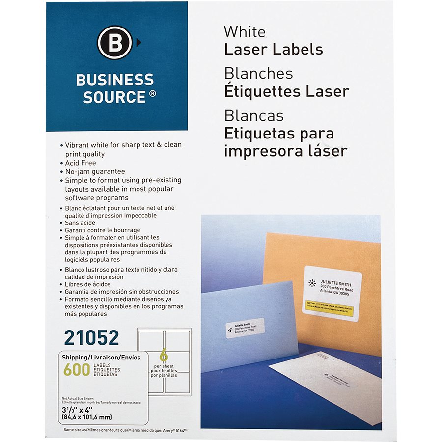 Étiquettes d’adresse premium — 3-1/3 x 4 po. (600)