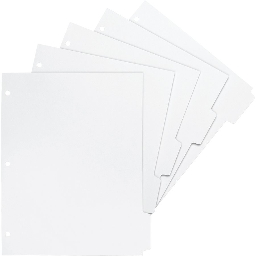 Intercalaires à onglet imprimable — 3 perforations