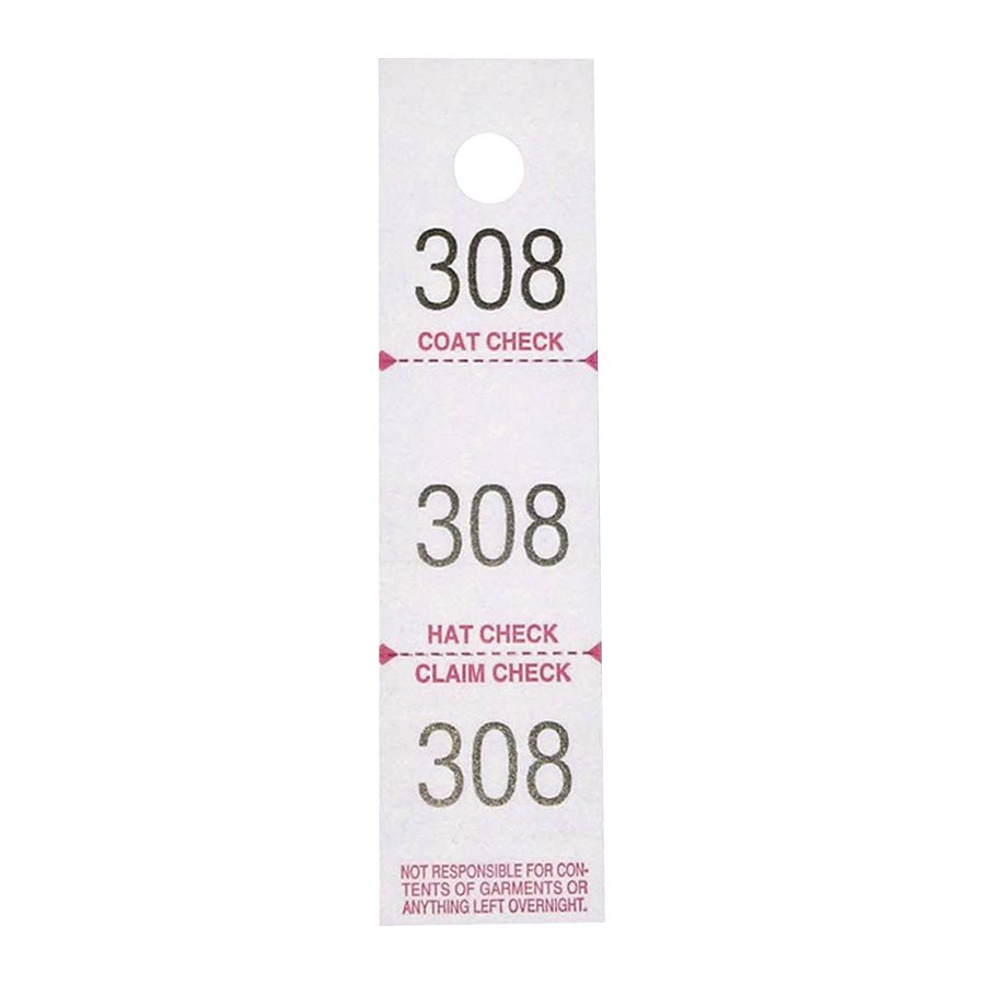 BILET VESTIAIRE 3 PART. BLANC @500