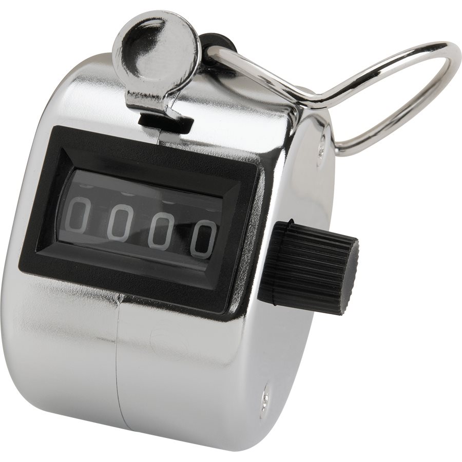 Compteur manuel 4 chiffres — Avec anneau pour le doigt