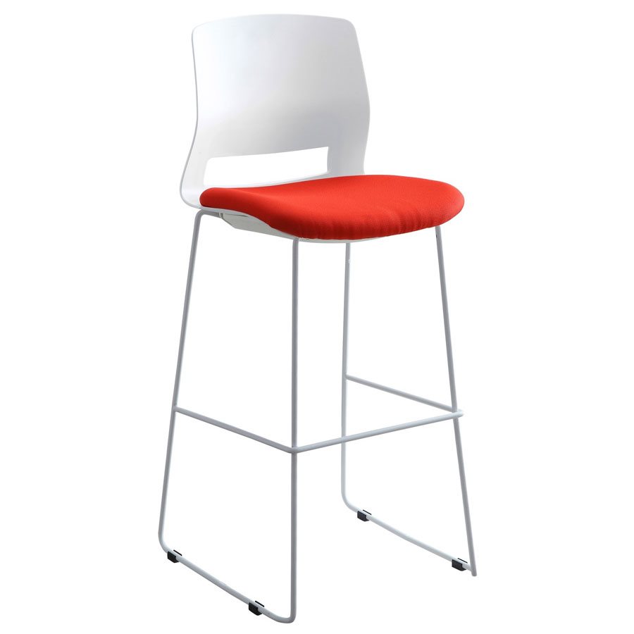 STOOL STACK WHITE/RED @2