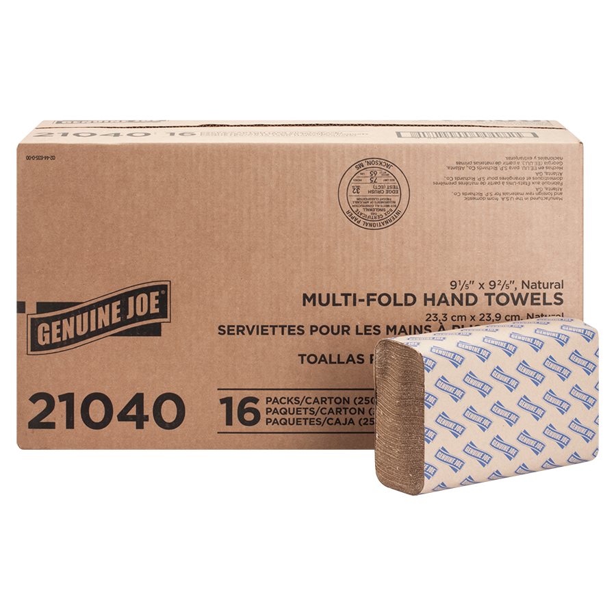 Serviettes pliées — plis multiples - 9.3 x 9.4 po