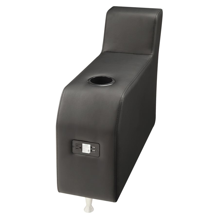 BRAS ADD.PR FAUTEUIL CUIR NOIR
